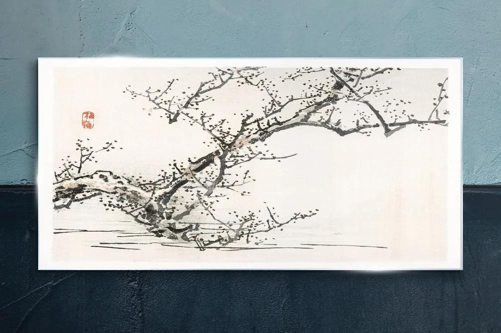 Sklenený obraz Ázijské konáre stromov