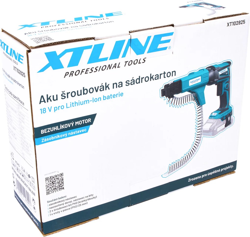 XTline XT-Power XT102825 Akumulátorový skrutkovač na sadrokartón BRUSHLESS 18 V