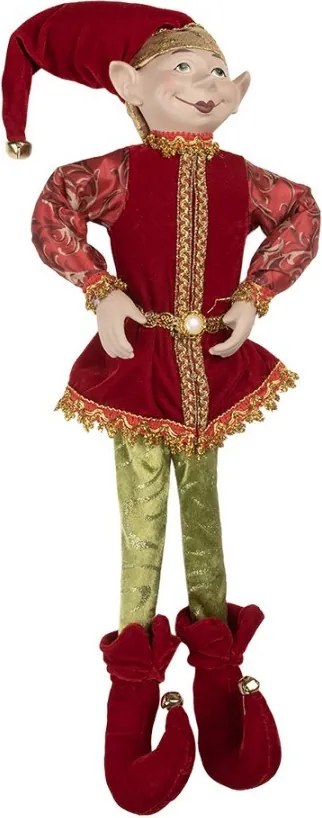 Decoration Elf 10x6x46 Cm Red Synthetic - 10*6*46 cm