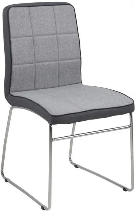 Jídelní židle Stina, látka, sv. šedá/tm. šedá SCHDN0000063041S SCANDI+
