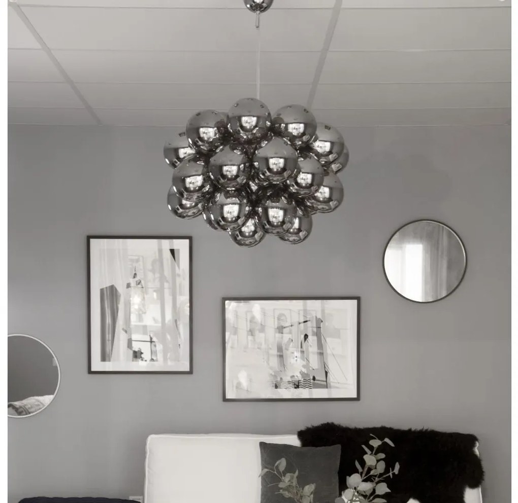 ByRydens 4200650-4505 - Luster na lanku GROSS GRANDE 8xG9/4W/230V dymová/čierna