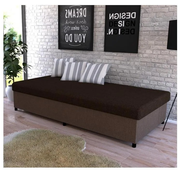 Čalúnená posteľ s úložným priestorom CORY 80x200 hnedá