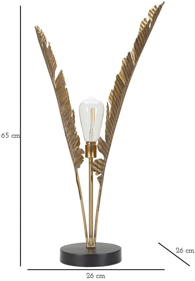 Stolová lampa v zlatej farbe (výška 65 cm) Palm – Mauro Ferretti
