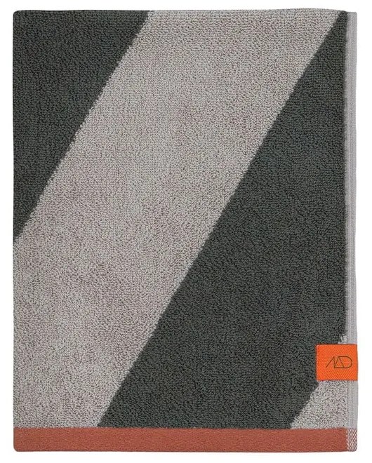 Kaki froté osuška z bio bavlny 70x133 cm Diagonal – Mette Ditmer Denmark