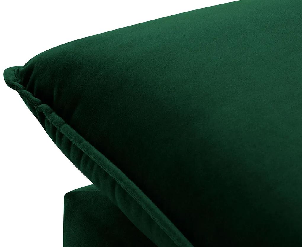 Denná posteľ agate ľavá zamat zelená MUZZA