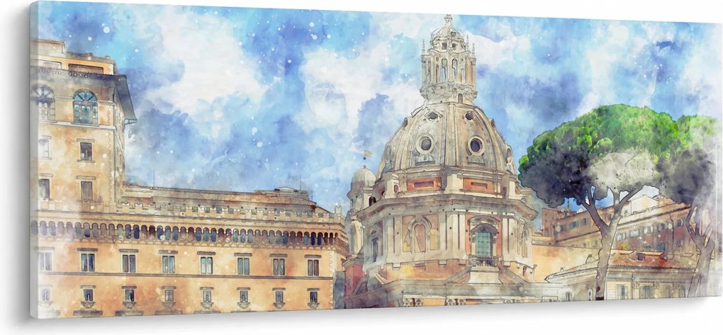 Obraz - Kostol Santa Maria di Loreto, Rím, Taliansko (120x50 cm)