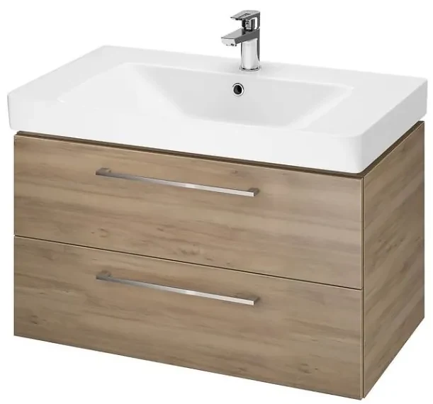 Cersanit - SET B280 LARA MILLE SLIM 60 (SKRINKA + UMÝVADLO), Orech, S801-319-DSM