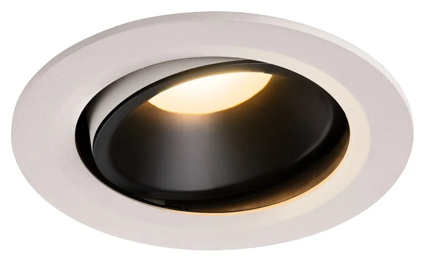 Stropné svietidlo SLV NUMINOS® MOVE DL L vnitřní LED zápustné stropné svietidlo biela/čierna 3000 K 55° otočné a výkyvné 1003667