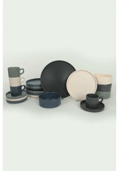 Jedálna súprava 20 ks pestrofarebná/kamenina