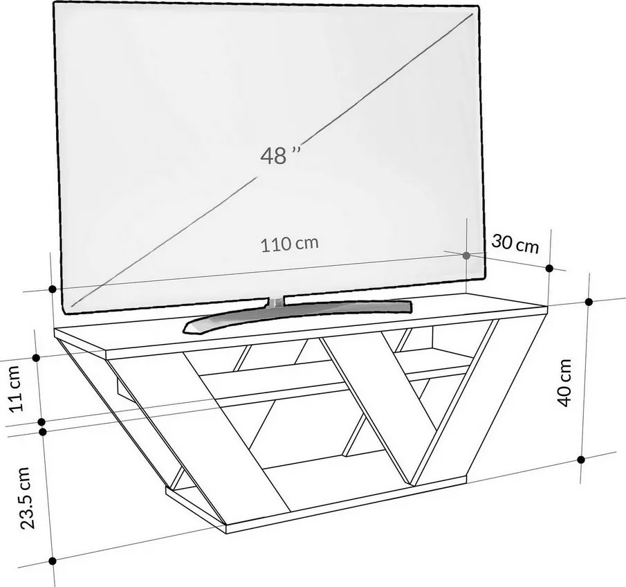 Pipralla Carrara mramorový TV stolík