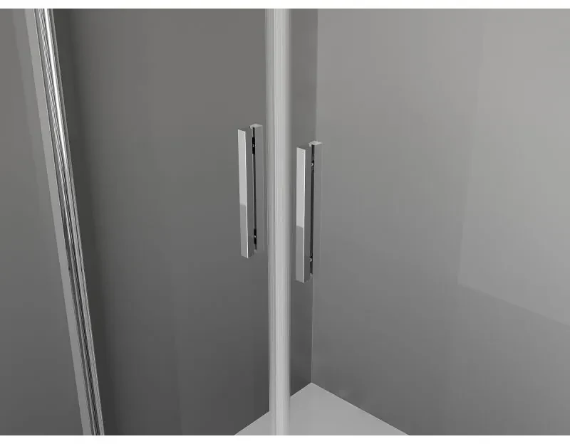 Mexen Exo, dvojité krídlové sprchové dvere 80x200 cm, 6mm číre sklo, chrómový profil, 8182-080-000-01-00