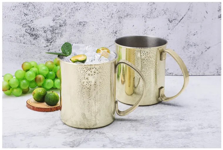 Echtwerk Hrnček z nehrdzavejúcej ocele Moscow (2 kusy, 1000 ml, zlatá)  (100343375)