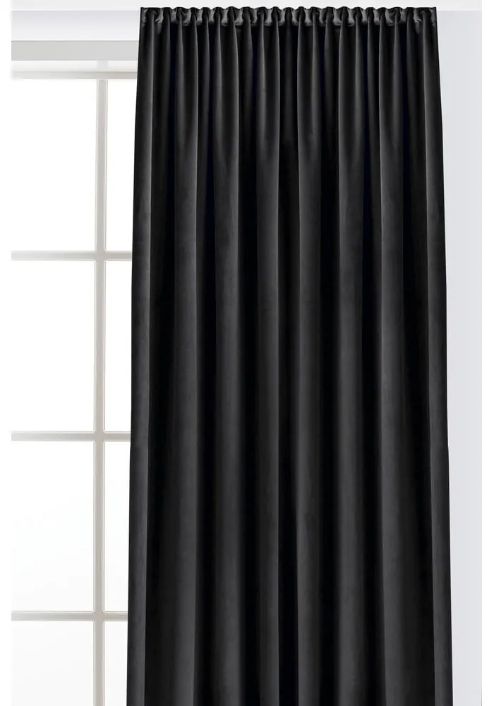 Čierny zamatový dimout záves 400x225 cm Velto – Filumi