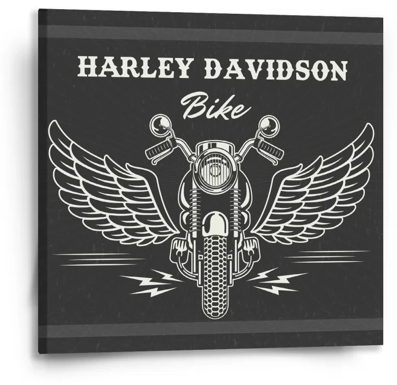 Sablio Obraz Harley-Davidson S krídlami - 50x50 cm