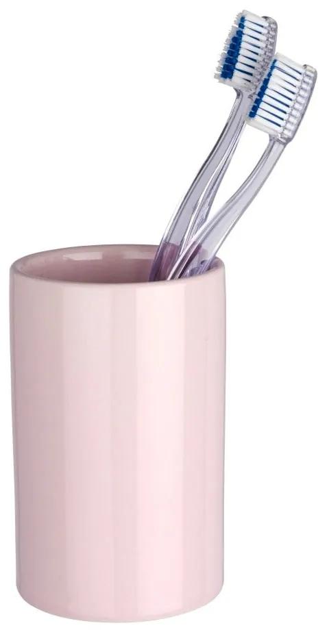 Ružový pohárik na zubné kefky Wenko Polaris Pink