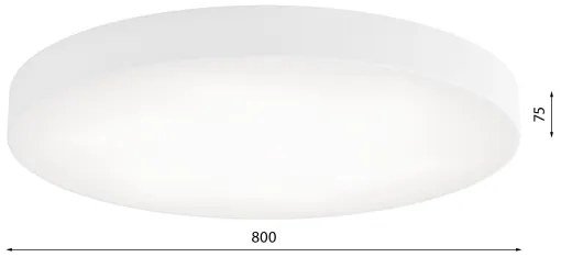 LED Stropné svietidlo CLEO LED/96W/230V 4000K pr. 80 cm biela