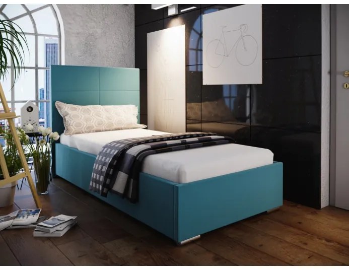 Jednolôžková posteľ 90x200 FLEK 4 - modrá