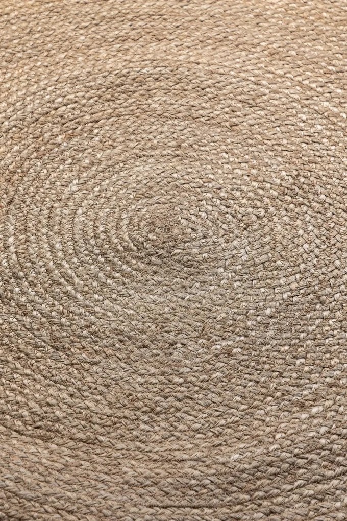 Hanse Home, Kusový koberec Jute Braided 106006 Grey Brown kruh, 200x200 (priemer) kruh, hnedá, chodba / predsieň