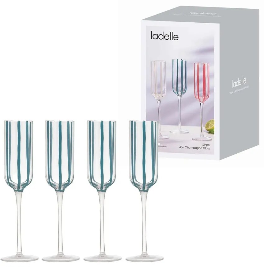 Poháre v súprave 4 ks na sekt 180 ml Stripe – Ladelle