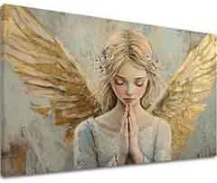Obrazy anjelov Ranná modlitba | 100% originál domaľovaný akrylom