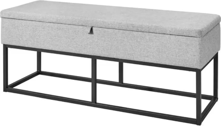 Lavica s úložným priestorom TAURO 112x48 cm, sivá