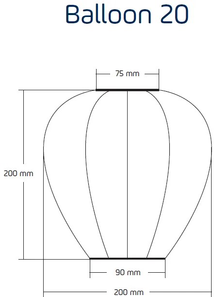 Lumiz SOLÁRNY LAMPÁŠ BALLOON 20X20 CM TMAVOSIVÁ