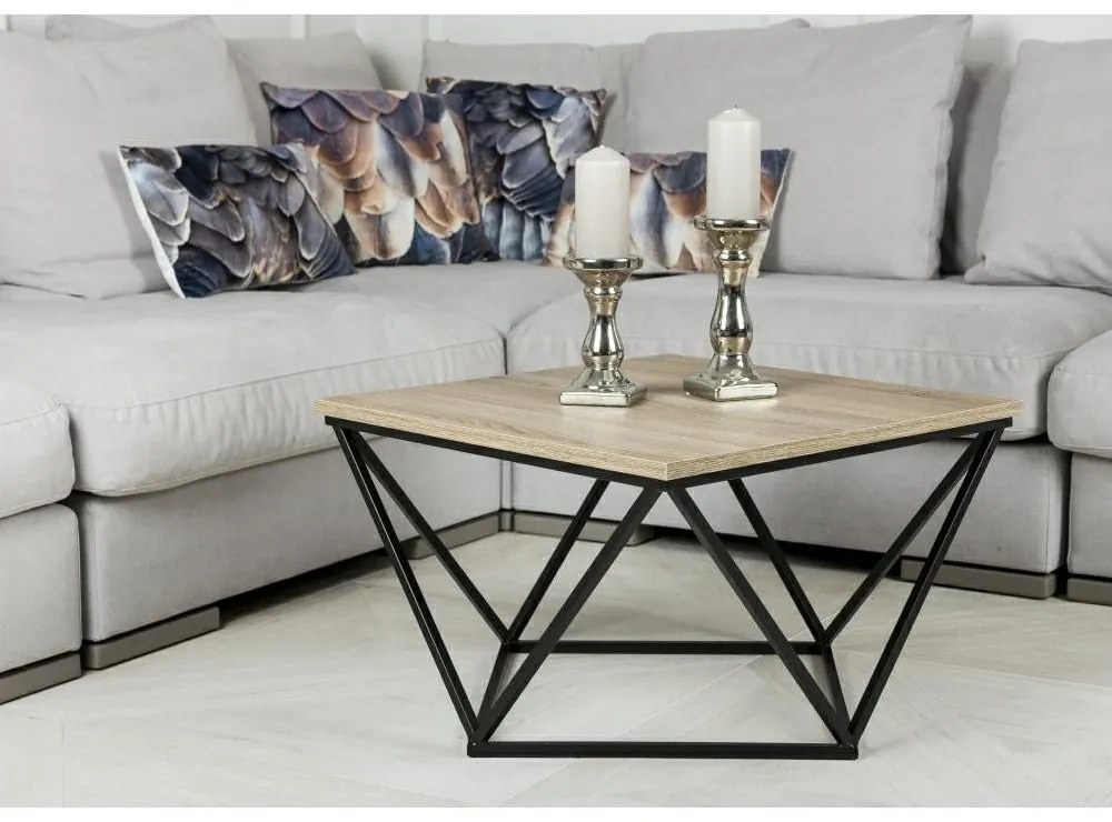 Konferenčný stolík Loftstyle 60 cm čierny