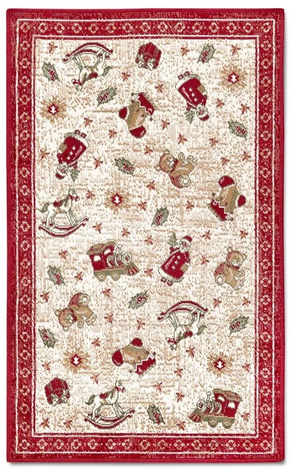 Červený koberec s vianočným motívom s prímesou bavlny 50x80 cm Toy's Delight Red Christmas – Villeroy&Boch