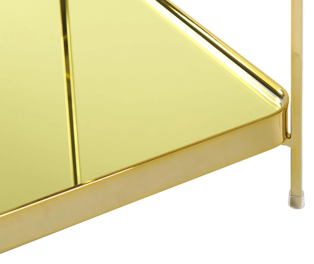 Odkladací stolík 41 x 41 cm zlatý ALSEA Beliani