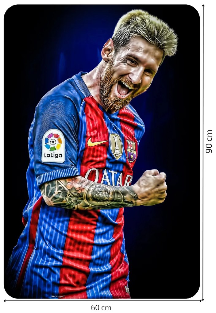 Textilná nálepka na stenu "MESSI 2"