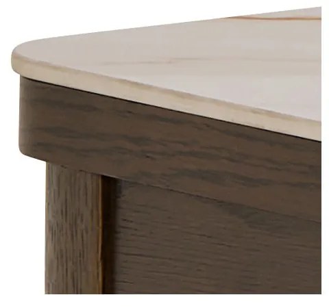 Béžový/tmavohnedý konzolový stolík s keramickou doskou 40x100 cm Southampton – Actona