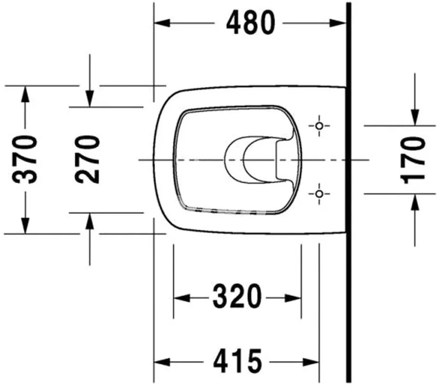 Duravit DuraStyle - Závesné WC Compact, Rimless®, biela 2571090000