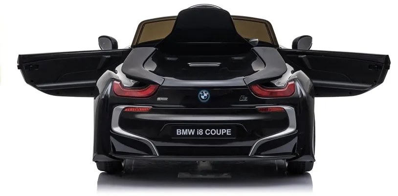 LEAN CARS ELEKTRICKÉ AUTÍČKO BMW i8 - NELAKOVANÉ - ČIERNE - 2x45W MOTOR - 1x12V4,5Ah - BATÉRIA - 2022