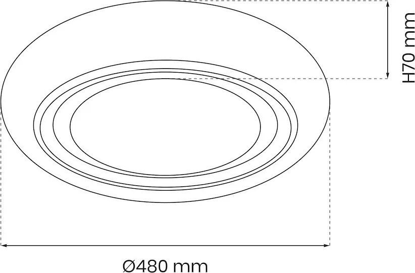Stropné LED svietidlo Megan, 1x LED 48w, 3000-6000k, w/ch, s ovládačom
