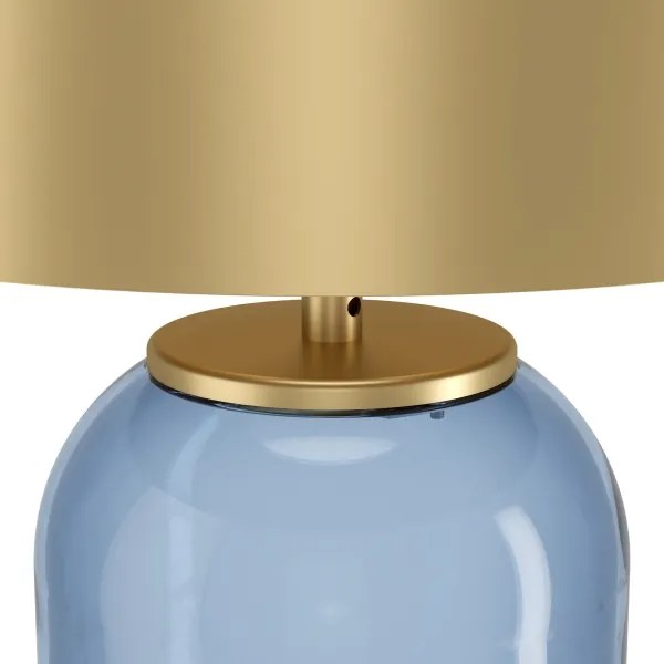 Eglo 390064 - Stolná lampa CUITE 1xE27/40W/230V zlatá/modrá