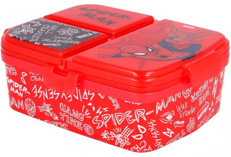 Multibox XL na desiatu Spiderman so 4 priehradkami