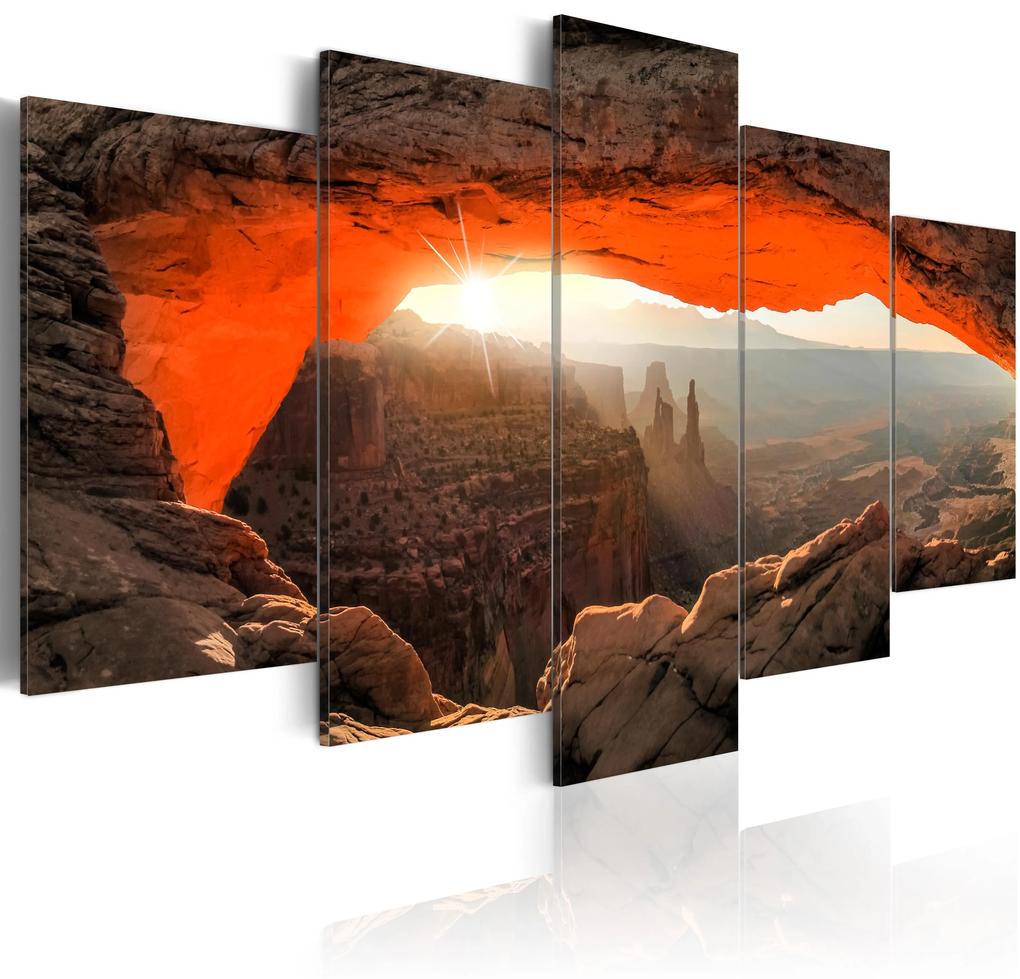 Artgeist Obraz - Mesa Arch, Canyonlands National Park, USA Veľkosť: 100x50, Verzia: Na talianskom plátne