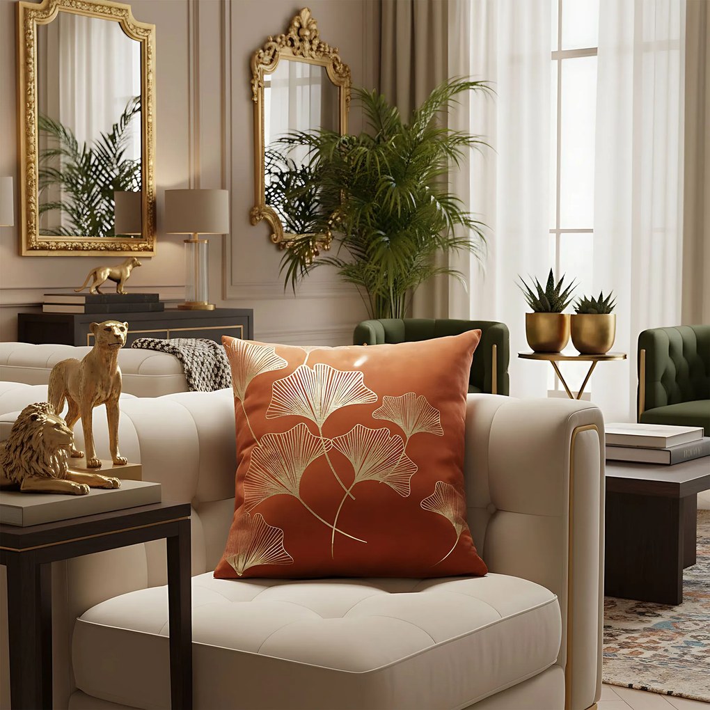 Tutumi Tutumi, obliečka na vankúš 45x45 cm, vzor BC12, oranžová, NAZ-88022