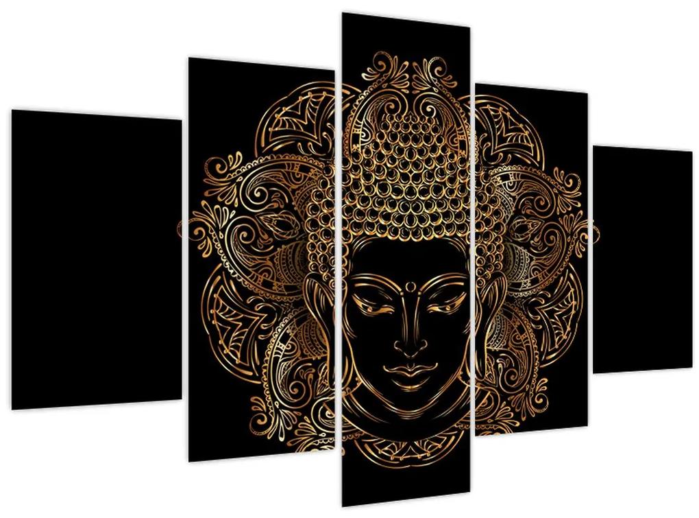 Obraz zlatého Budhu (150x105 cm)