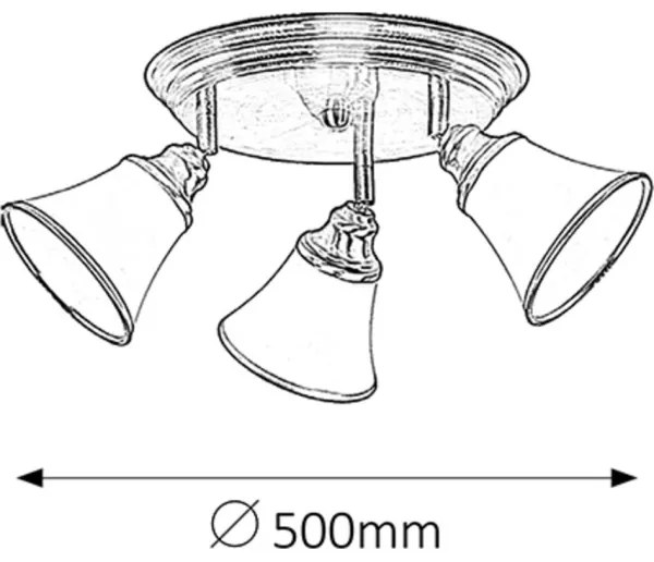 Rabalux 6548 - Bodové svietidlo GRANDO 3xE14/40W/230V
