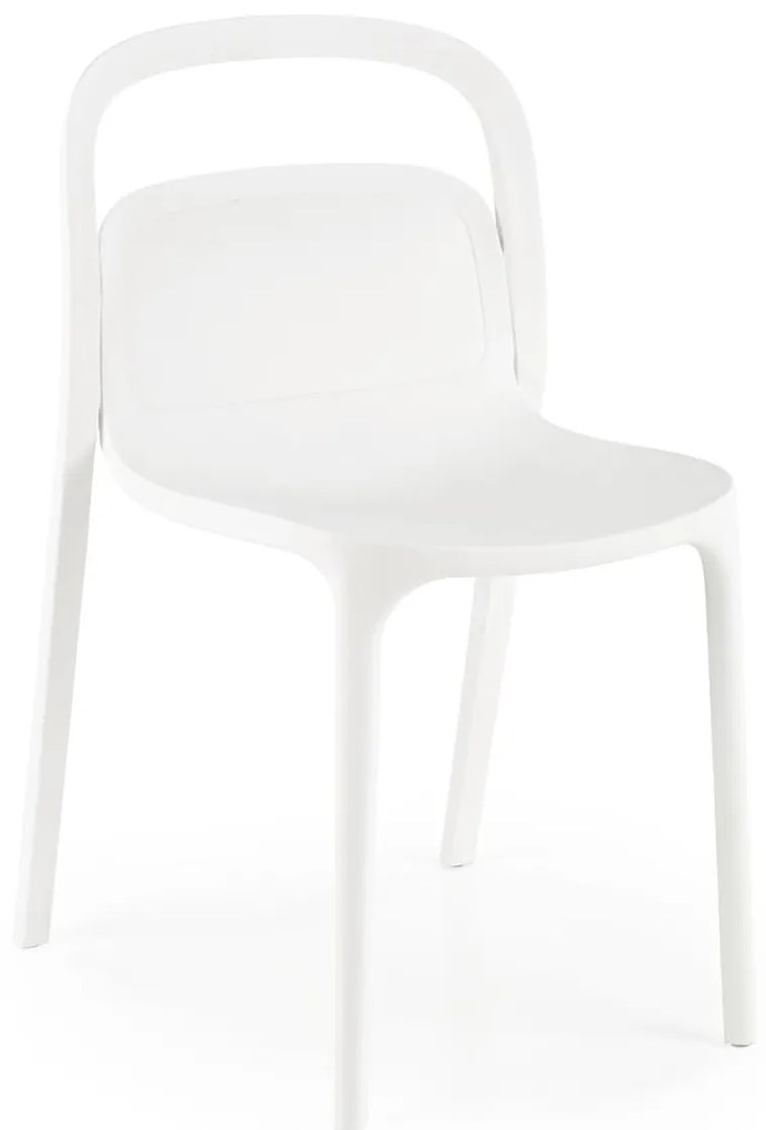 Biela plastová stolička K490