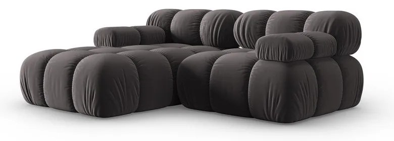 Tmavosivá zamatová pohovka 191 cm Bellis – Micadoni Home