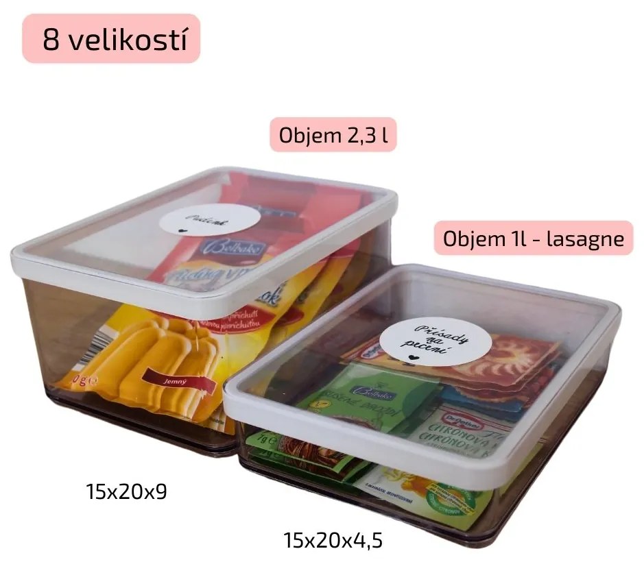 Dóza na potraviny 2,3l Rotho Loft - EXTRA, bílá