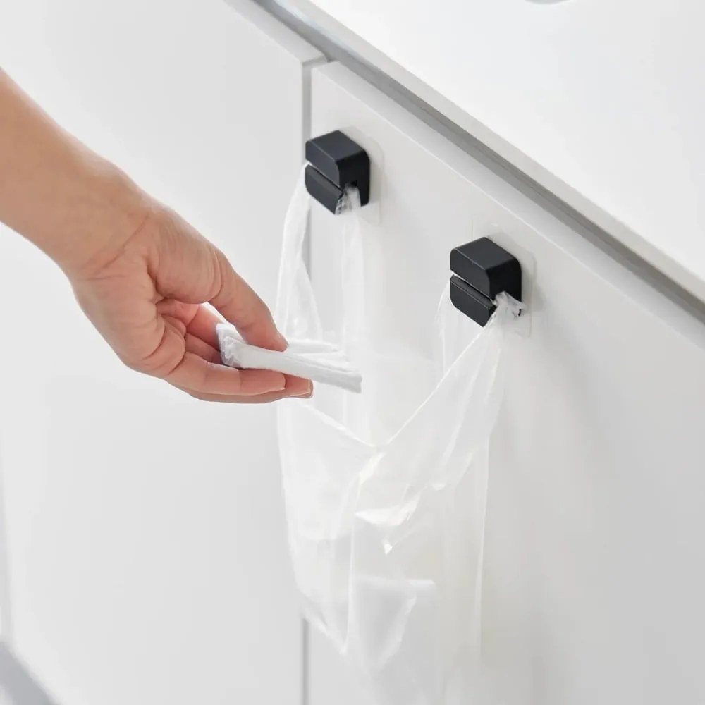 Čierne silikónové multifunkčné držiaky v súprave 2 ks Film Hook – YAMAZAKI