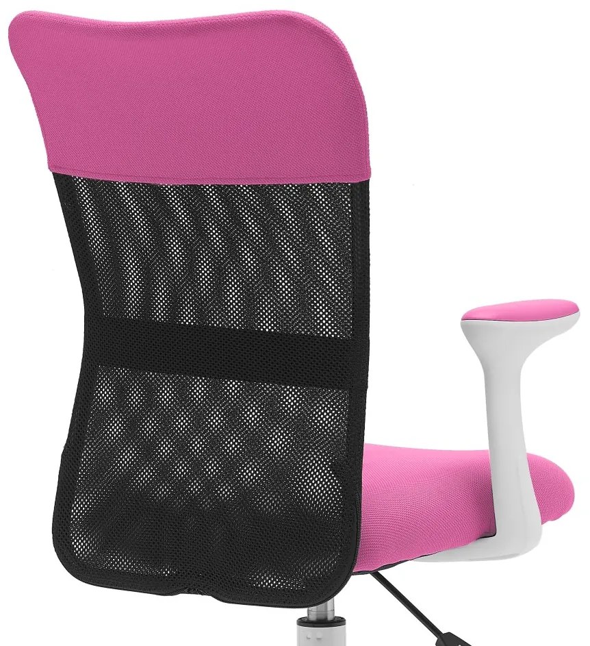 Detská stolička Neoseat MONKEY WHITE s podnožou — látka, biela / tmavo ružová