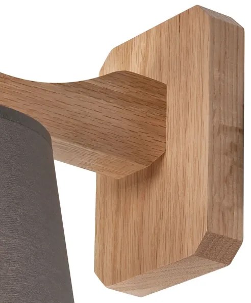 Nástenné svietidlo ANDREA 1xE27/60W/230V dub/šedá