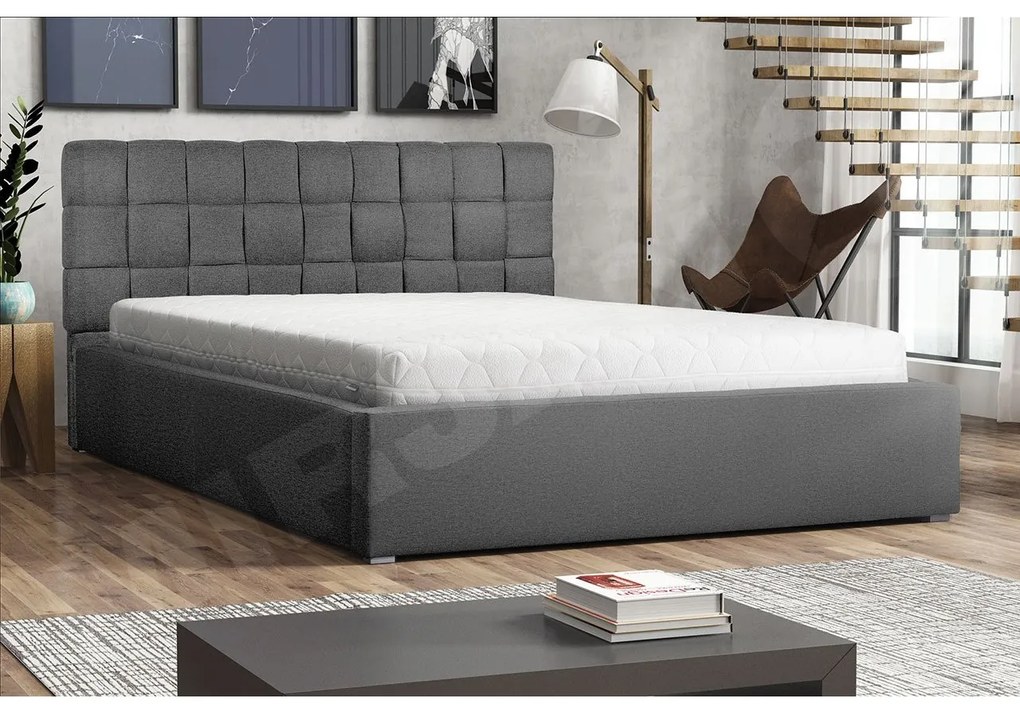Posteľ s priestorom Kinec, Rozmer postele: 140x200, Dostupné poťahy: Malmo 13 378