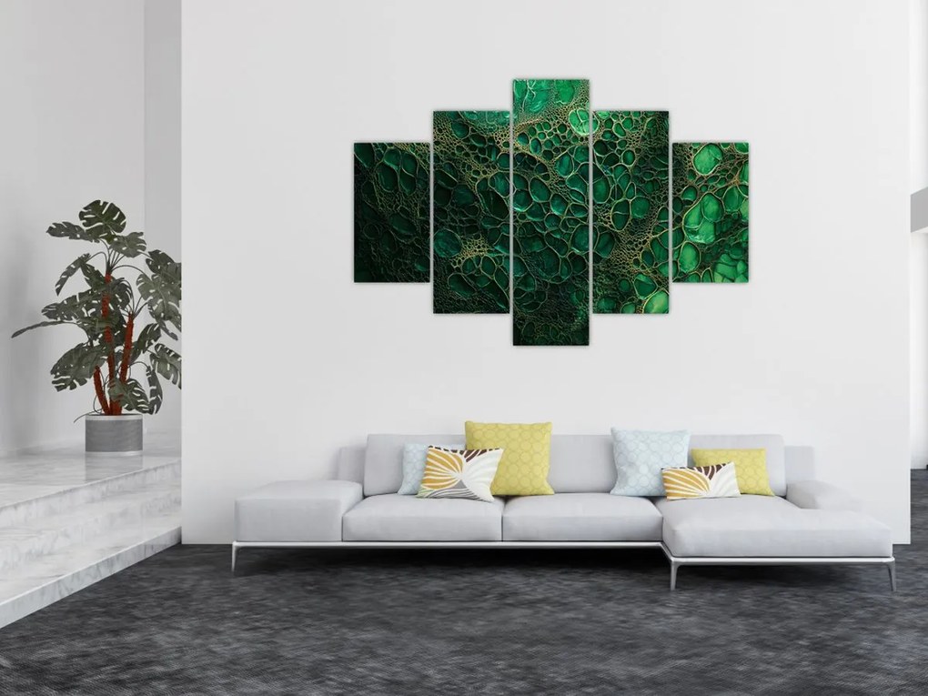 Obraz - Zelený mikroskopický záber (150x105 cm)