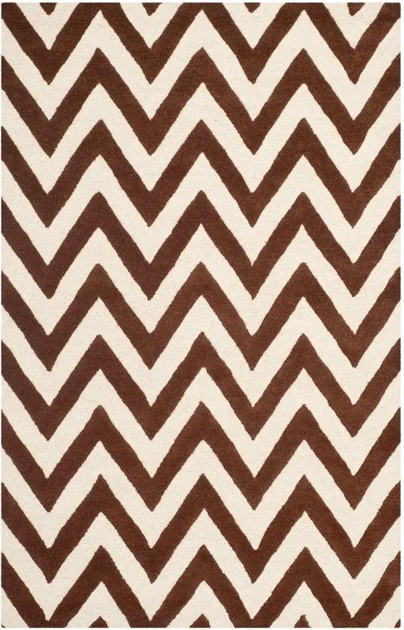 Vlnený koberec Safavieh Stella Brown, 152x243 cm