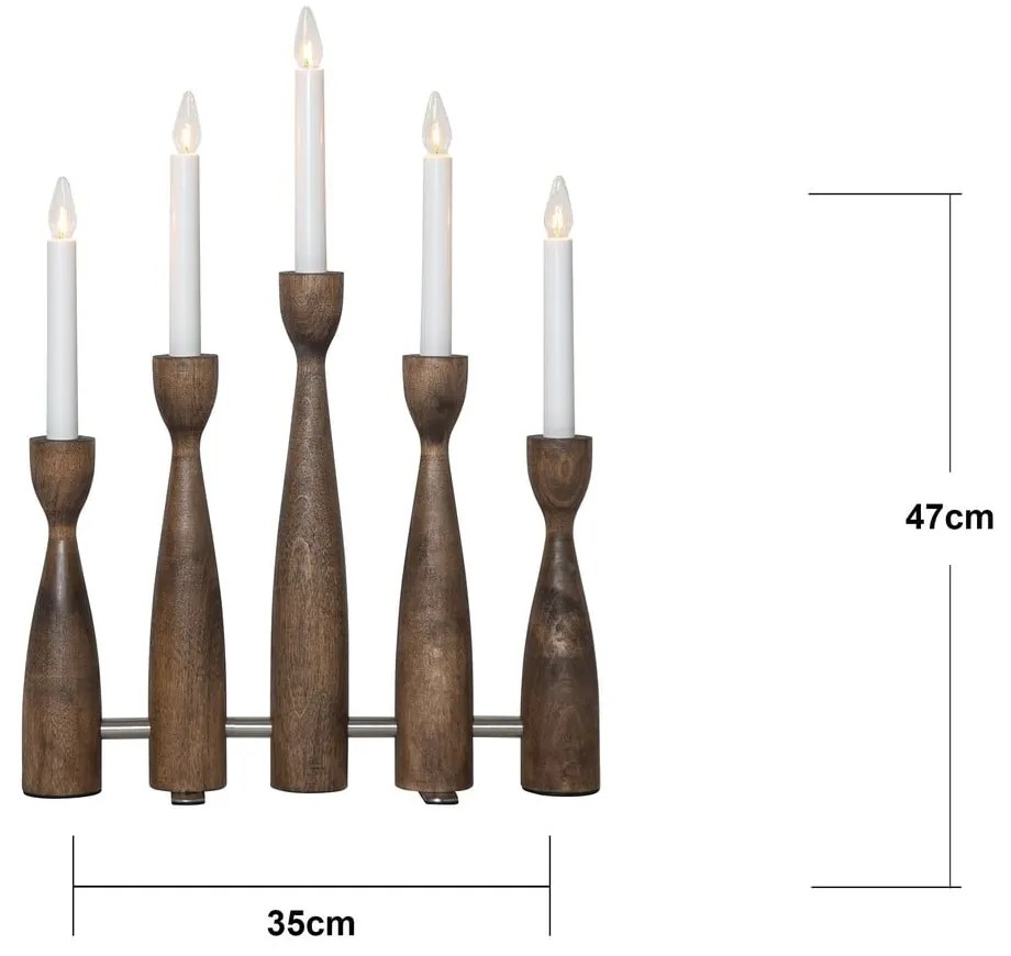 Vianočná svetelná dekorácia do zásuvky v tmavoprírodnej farbe Midja 2.0 – Star Trading